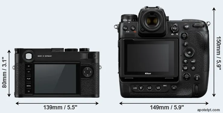 Comparison M10-P or Z9 rear