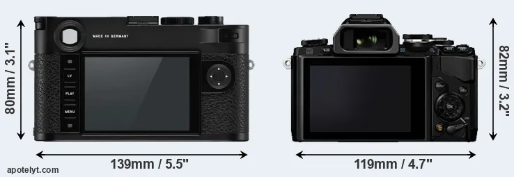 Comparison M10-P or E-M10 rear