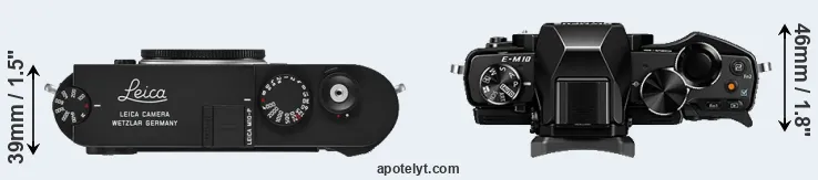 Compare M10-P versus E-M10 top