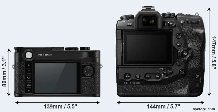 Comparison M10-P or E-M1X rear