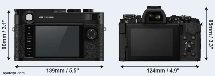 Comparison M10-P or E-M5 II rear