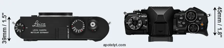 Compare M10-P versus E-M5 II top