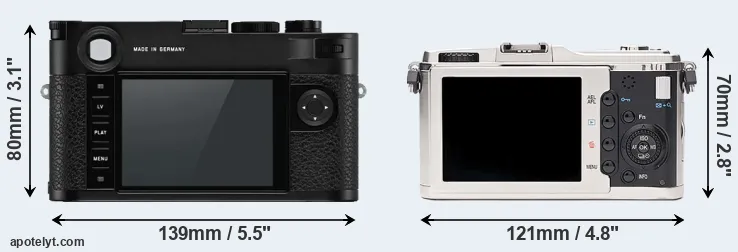 Comparison M10-P or E-P1 rear