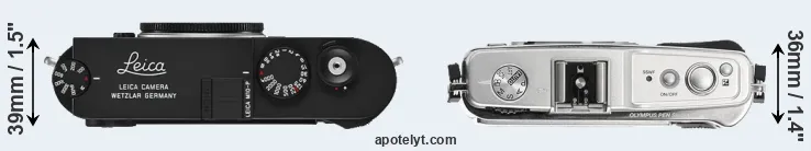 Compare M10-P versus E-P1 top