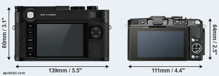 Comparison M10-P or E-PL5 rear