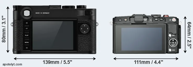 Comparison M10-P or E-PL6 rear