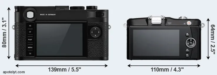 Comparison M10-P or E-PM1 rear