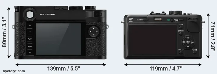Comparison M10-P or GF1 rear