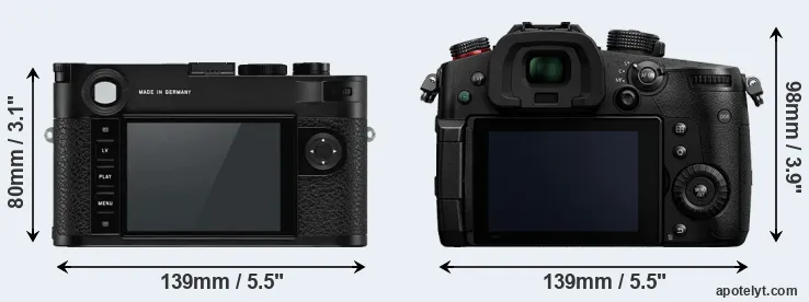 Comparison M10-P or GH5 II rear