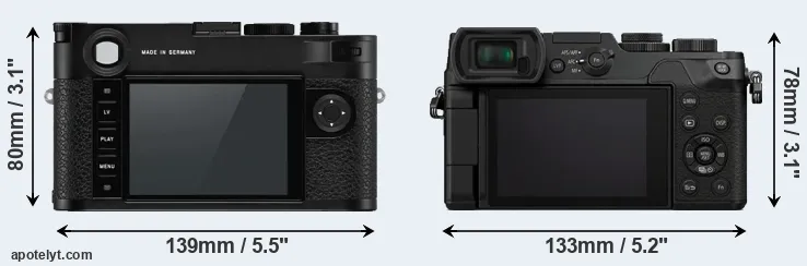 Comparison M10-P or GX8 rear