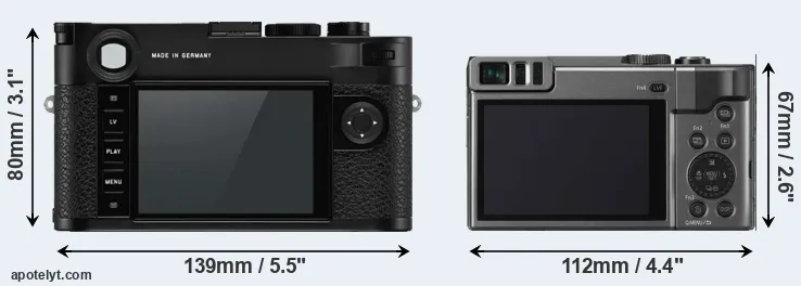Comparison M10-P or TZ90 rear