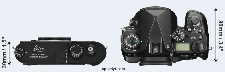 Compare M10-P versus K-1 II top