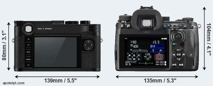 Comparison M10-P or K-3 III rear