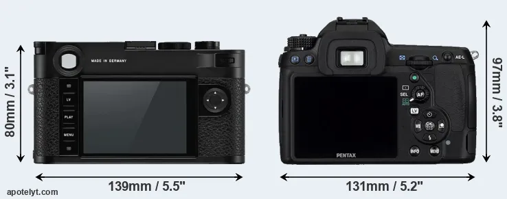 Comparison M10-P or K-5 rear
