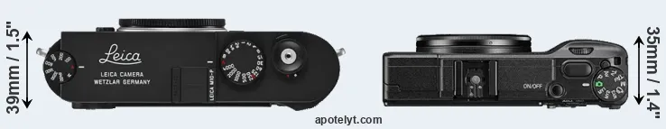 Compare M10-P versus GR II top