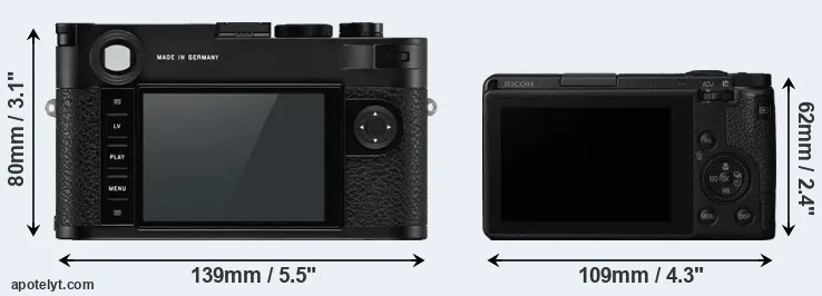 Comparison M10-P or GR III rear