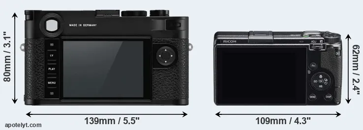 Comparison M10-P or GR IIIx rear