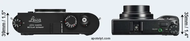 Compare M10-P versus GR IIIx top