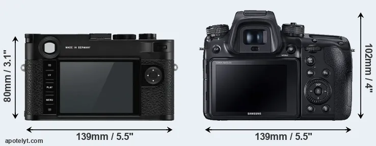 Comparison M10-P or NX1 rear