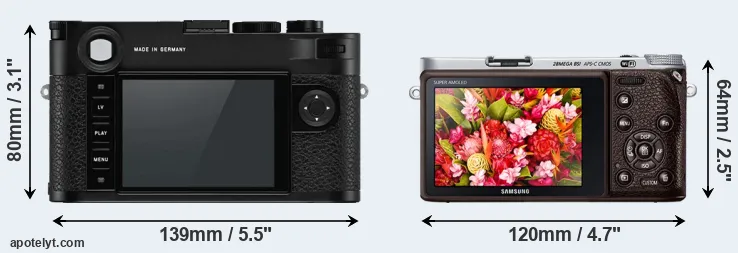 Comparison M10-P or NX500 rear
