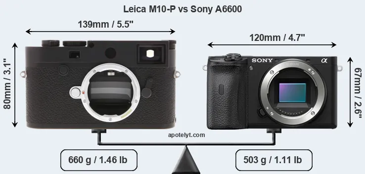Size Leica M10-P vs Sony A6600
