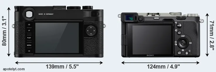 Comparison M10-P or A7C rear