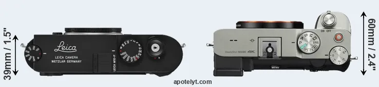 Compare M10-P versus A7C top