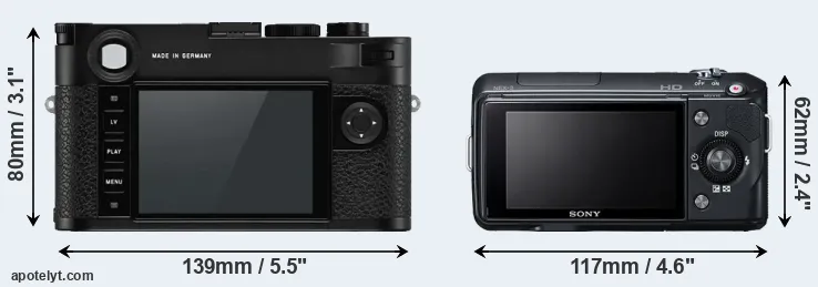 Comparison M10-P or NEX-3 rear