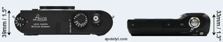 Compare M10-P versus NEX-3 top