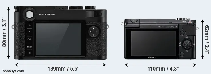 Comparison M10-P or NEX-3N rear