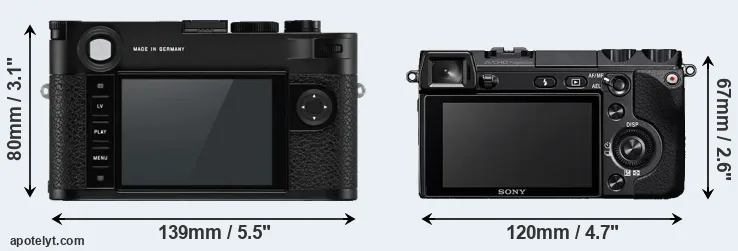 Comparison M10-P or NEX-7 rear