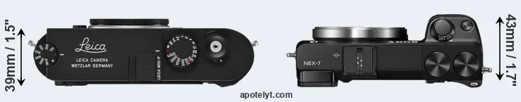Compare M10-P versus NEX-7 top