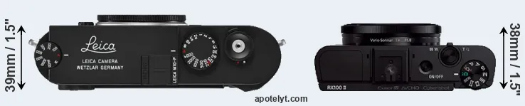 Compare M10-P versus RX100 II top