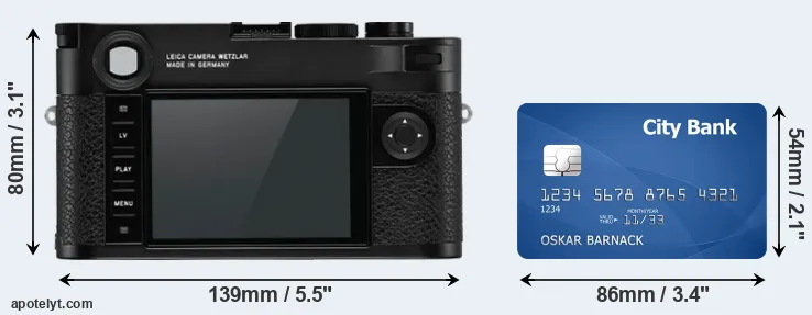 M10-R and credit card rear side