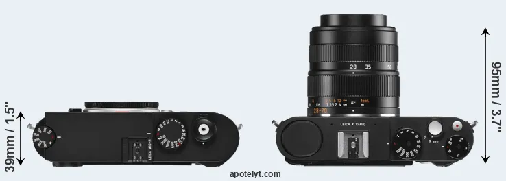 Compare M10-R versus X Vario top