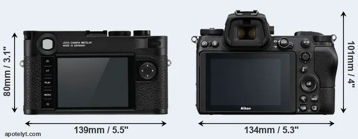 Comparison M10-R or Z6 rear