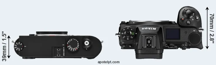 Compare M10-R versus Z7 II top