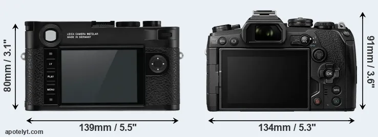 Comparison M10-R or E-M1 III rear