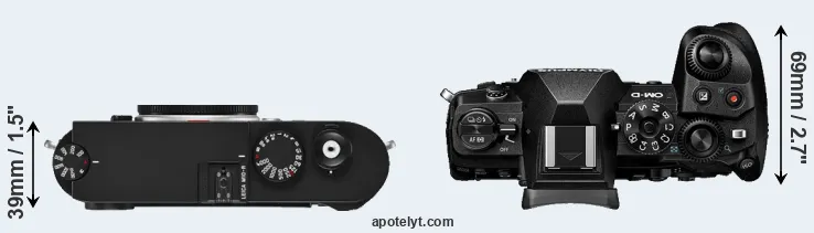 Compare M10-R versus E-M1 III top