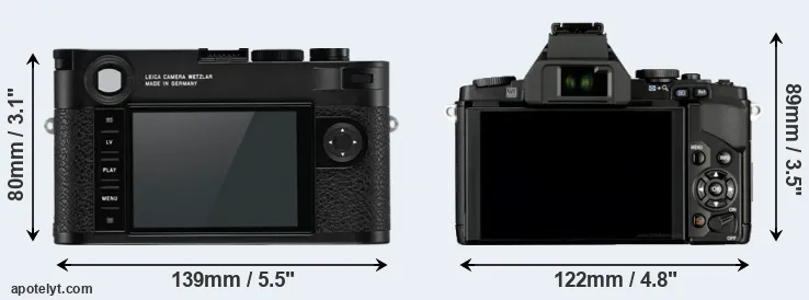 Comparison M10-R or E-M5 rear