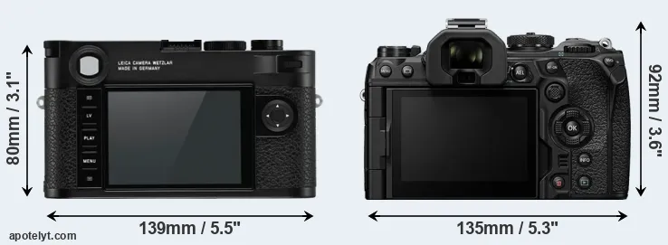 Comparison M10-R or OM-1 rear