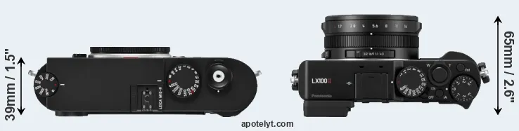 Compare M10-R versus LX100 II top