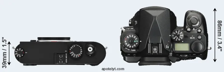 Compare M10-R versus K-1 II top