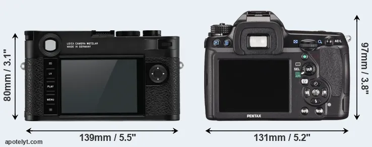 Comparison M10-R or K-5 II rear
