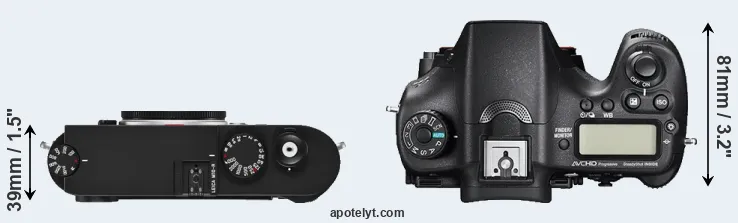 Compare M10-R versus A77 II top