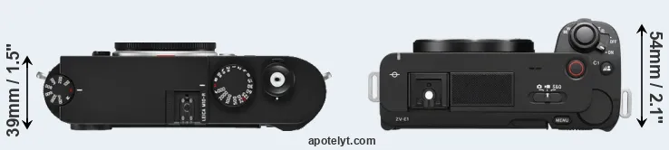 Compare M10-R versus ZV-E1 top