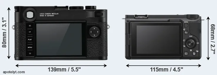 Comparison M10-R or ZV-E10 II rear