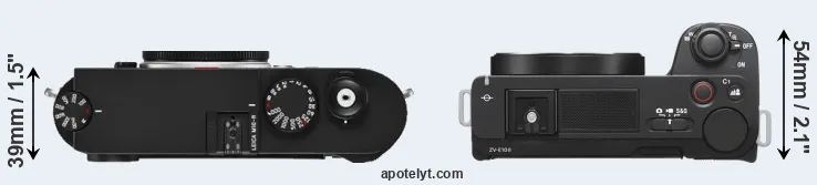 Compare M10-R versus ZV-E10 II top