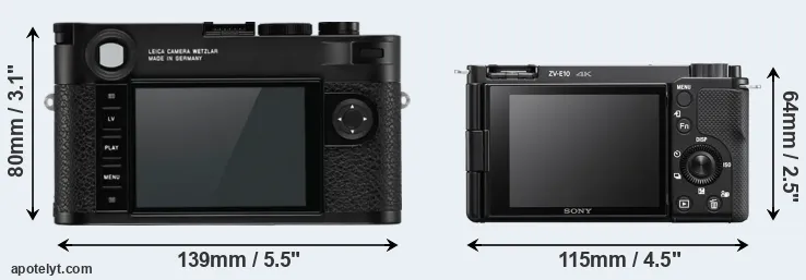 Comparison M10-R or ZV-E10 rear