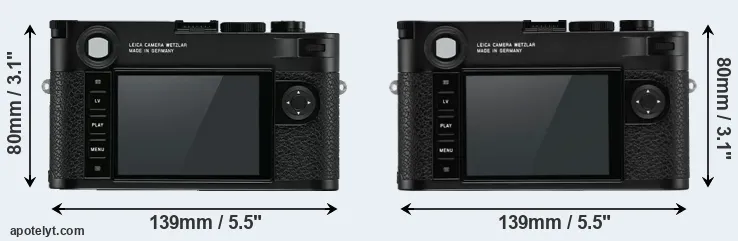 Comparison M10 or M10-R rear